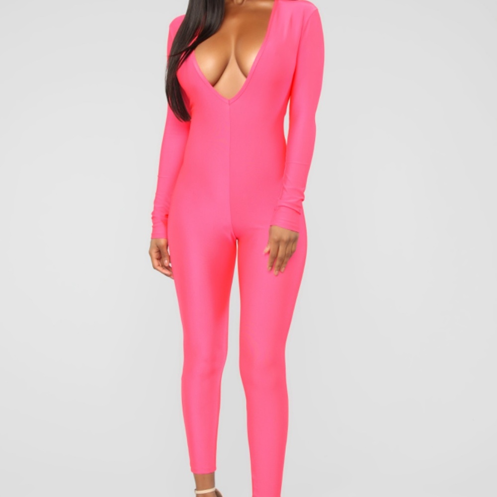 Pink Spandex One Piece